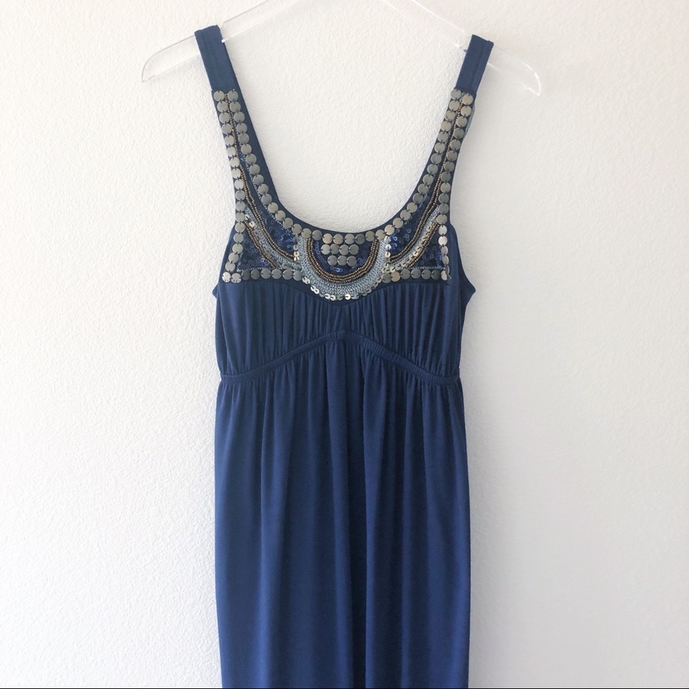 Bailey Blue sequin Top maxi dress